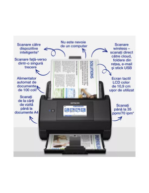 Scanner EPSON WorkForce ES-580W A4 Duplex cu Wi-Fi și ecran tactil