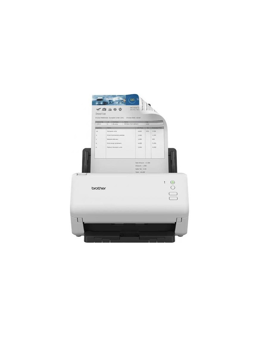 Scanner profesional BrROTHER ADS-4100, A4, Duplex, USB 3.0, 35 ppm, Alb/Negru