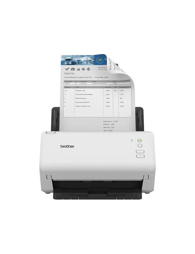 Scanner profesional BrROTHER ADS-4100, A4, Duplex, USB 3.0, 35 ppm, Alb/Negru