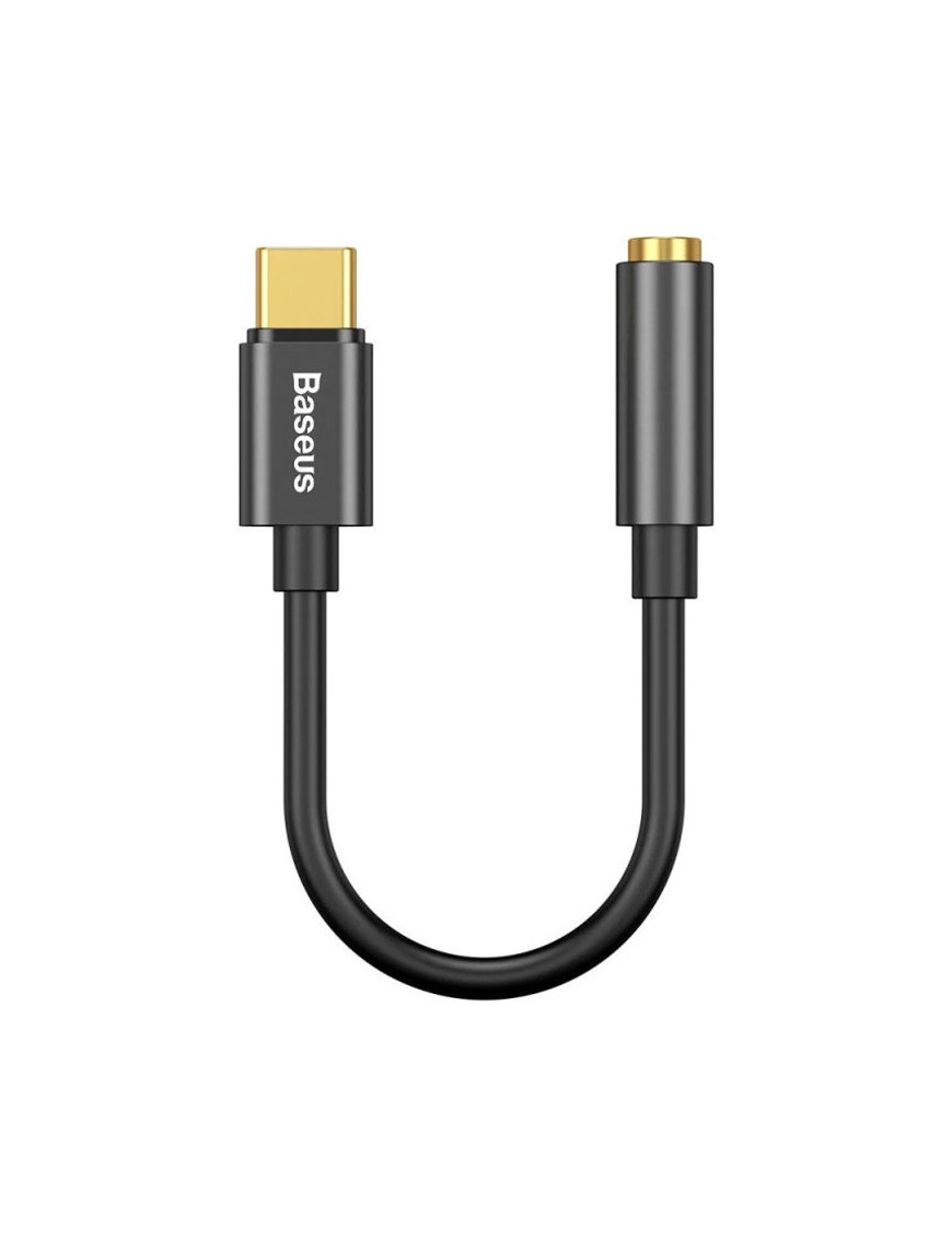 Adaptor audio BASEUS CATL54-01, USB-C Male la Jack 3.5 mm Female, Black