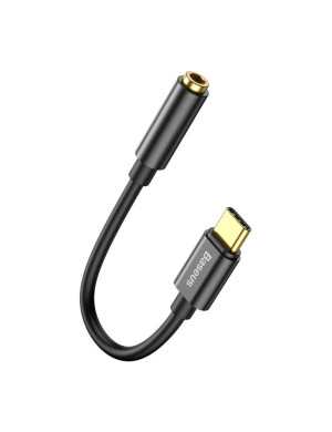 Adaptor audio BASEUS CATL54-01, USB-C Male la Jack 3.5 mm Female, Black