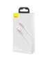 Cablu de date si incarcare BASEUS Cafule Metal CALJK-A02, USB - Lightning, 20W, 1m, Alb