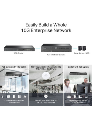 Router TP-LINK ER8411, 2xSFP+(10GE) + 1xWAN/LAN(1GE) + 8xWAN/LAN(1GE), Black