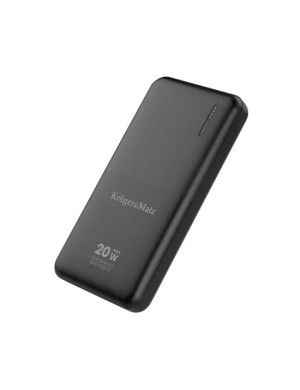 PowerBank KRUGER & MATZ KM0904, 10000 mAh, 20 W, QuickCharge, 1 x USB, 1 x USB Type-C, 1 x MicroUSB, Black