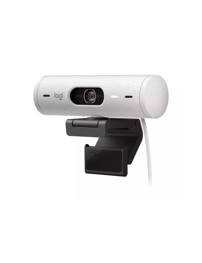 Camera Web Logitech Brio 500, HD 1080p, USB-C, Off-White