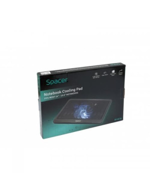 Cooler laptop SPACER SP-NC19 14-15.6" negru