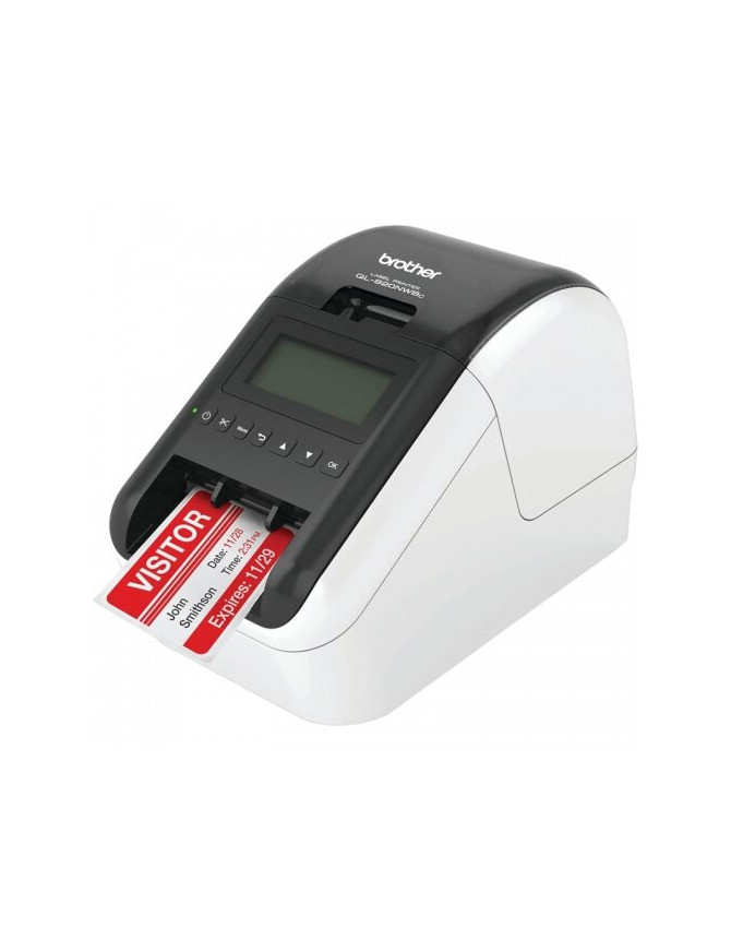 Imprimantă termică pentru etichete BROTHER QL-820NWBc, Wi-Fi, Bluetooth, AirPrint, Alb