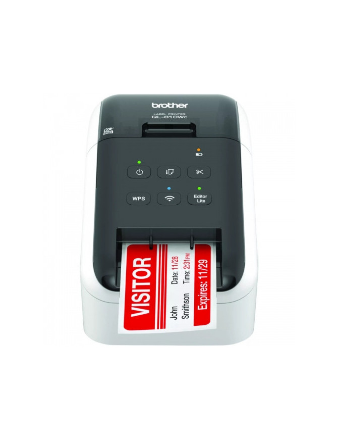 Imprimantă termică pentru etichete BROTHER QL-810W, USB, Wi-Fi, AirPrint, Alb
