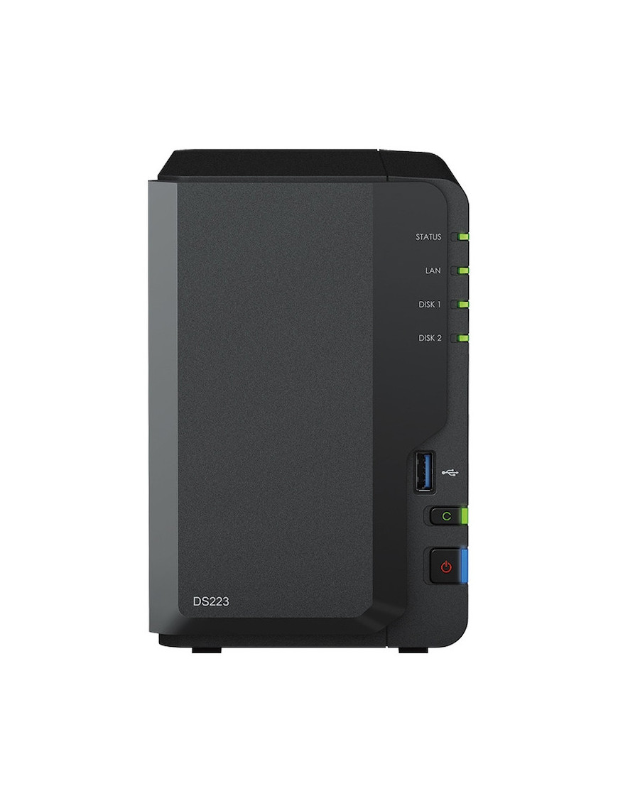 Network Attached Storage SYNOLOGY DS223 cu procesor Realtek RTD1619B 1.7GHz, 2-Bay, 2GB DDR4, Black