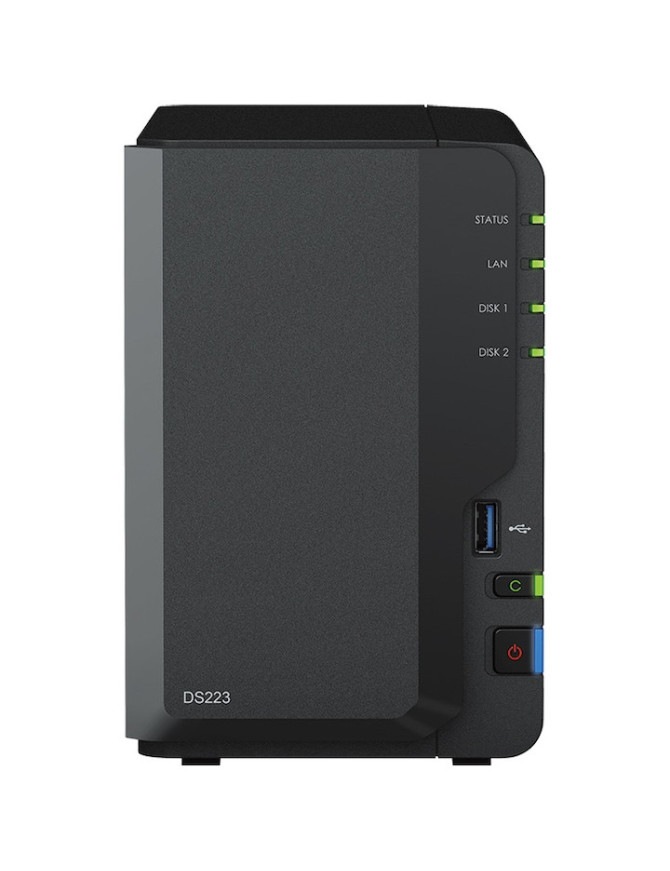 Network Attached Storage SYNOLOGY DS223 cu procesor Realtek RTD1619B 1.7GHz, 2-Bay, 2GB DDR4, Black