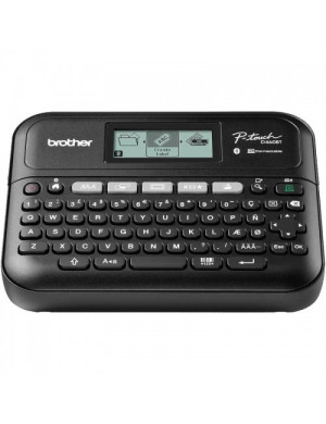 Imprimantă termică pentru etichete BROTHER P-touch PT-D460BTVP, Monocrom, Banda 18 mm, Bluetooth, Negru
