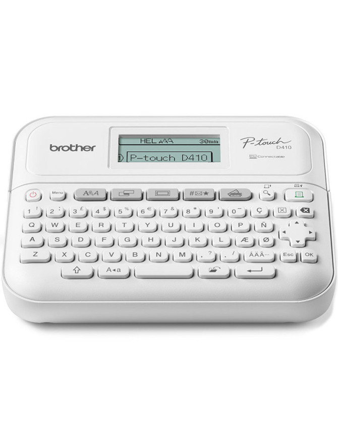 Imprimantă termică pentru etichete BROTHER P-touch PT-D410VP, Monocrom, Banda 18 mm, Alb