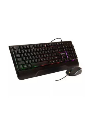 Kit Tastatură și Mouse Gaming SPACER SPGK-INVICTUS RGB USB Negru