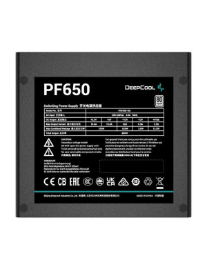 Sursa DEEPCOOL PF650, 80+, 650W, ATX, Negru
