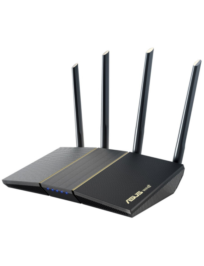Router wireless ASUS RT-AX57 AX3000, Dual-Band, 4x LAN, 1x WAN, Wi-Fi 6, Negru