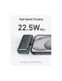 Acumulator Extern ANKER 322 Nano A1653H11, 500 mAh, 22.5 W, USB-C incorporat si pliabil, Black