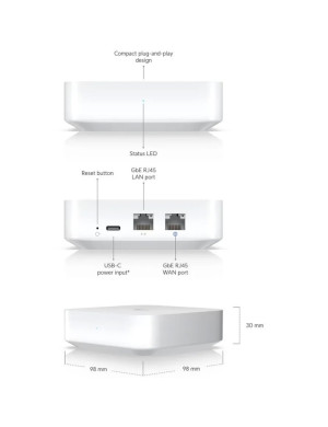 Router UBIQUITI Gateway Lite UXG-LITE-EU, 1x LAN, 1x WAN