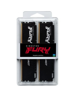 Kit Memorie Kingston Fury Beast Black Intel XMP 3.0 KF560C30BBK2-32, 32GB, DDR5-6000MHz, CL30, Dual Channel