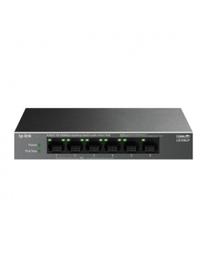 Switch TP-LINK LS106LP, 6 porturi (4 PoE+), Black