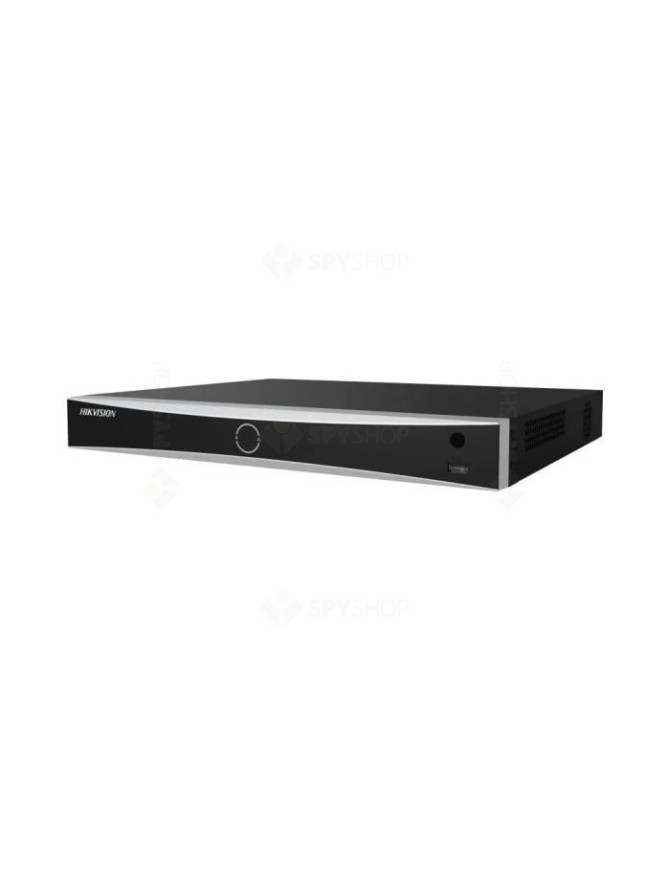 NVR HIKVISION DS-7608NXI-I2/8P/S(E), 8 canale, 8 MP, 256 Mbps, 2x SATA, ANPR, 150W, Negru