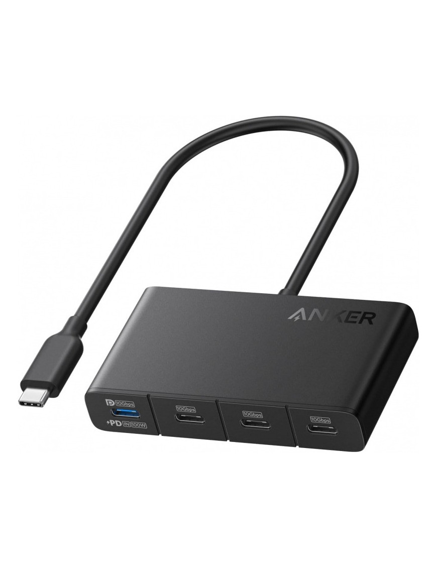 Hub USB ANKER USB-C 4-in-1, 4x USB-C, Black
