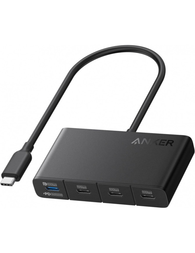 Hub USB ANKER USB-C 4-in-1, 4x USB-C, Black