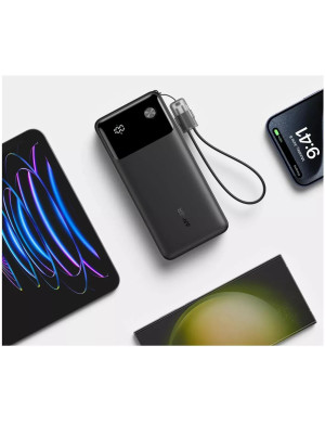 Powerbank ANKER Powercore A1384G11, 20000 mAh, 30W, 2 x USB-A, 1 x USB, Cablu USB-C, Black