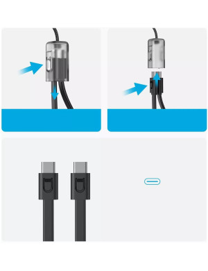 Powerbank ANKER Powercore A1384G11, 20000 mAh, 30W, 2 x USB-A, 1 x USB, Cablu USB-C, Black