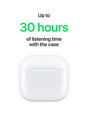 Casti wireless APPLE AirPods 4, Bluetooth, White