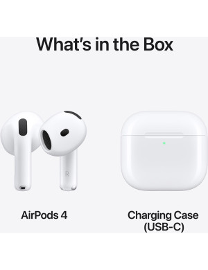 Casti wireless APPLE AirPods 4, Bluetooth, White