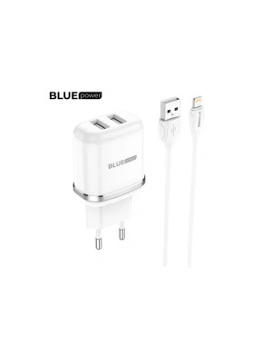 Incarcator retea BLUE POWER BLBA25A, 12W, 2.4A + cablu USB - Lightning, alb