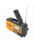 Radio portabil PNI-DYN300, cu dinam, incarcare solara, lanterna, powerbank 4000 mAh, SOS, IPX3, orange, kit Blackout
