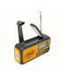 Radio portabil PNI-DYN300, cu dinam, incarcare solara, lanterna, powerbank 4000 mAh, SOS, IPX3, orange, kit Blackout