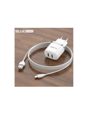 Incarcator retea BLUE POWER BLBA25A, 12W, 2.4A + cablu USB - Lightning, alb