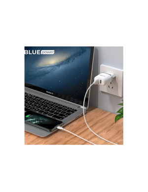 Incarcator retea BLUE POWER BLBA25A, 12W, 2.4A + cablu USB - Lightning, alb