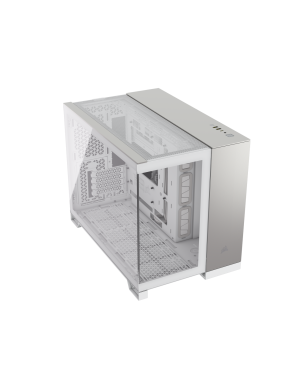 Carcasă CORSAIR 2500X, Micro-ATX, Dual Chamber, Tempered Glass, White/Satin Gray