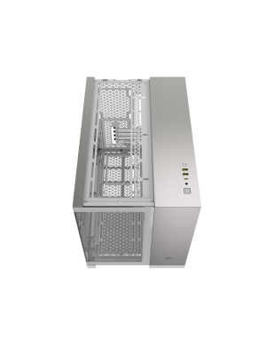 Carcasă CORSAIR 2500X, Micro-ATX, Dual Chamber, Tempered Glass, White/Satin Gray