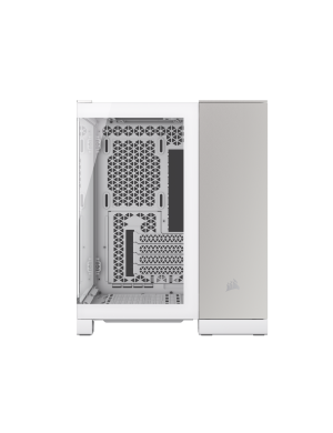 Carcasă CORSAIR 2500X, Micro-ATX, Dual Chamber, Tempered Glass, White/Satin Gray