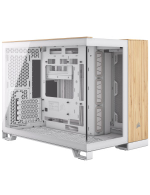Carcasă CORSAIR 2500X, Micro-ATX, Dual Chamber, Tempered Glass, Bamboo White