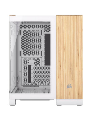 Carcasă CORSAIR 2500X, Micro-ATX, Dual Chamber, Tempered Glass, Bamboo White