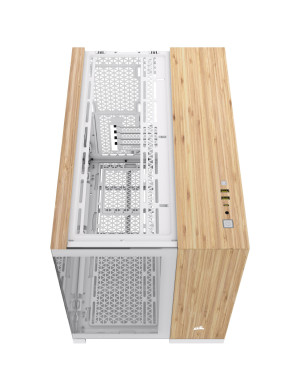 Carcasă CORSAIR 2500X, Micro-ATX, Dual Chamber, Tempered Glass, Bamboo White