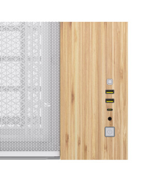 Carcasă CORSAIR 2500X, Micro-ATX, Dual Chamber, Tempered Glass, Bamboo White