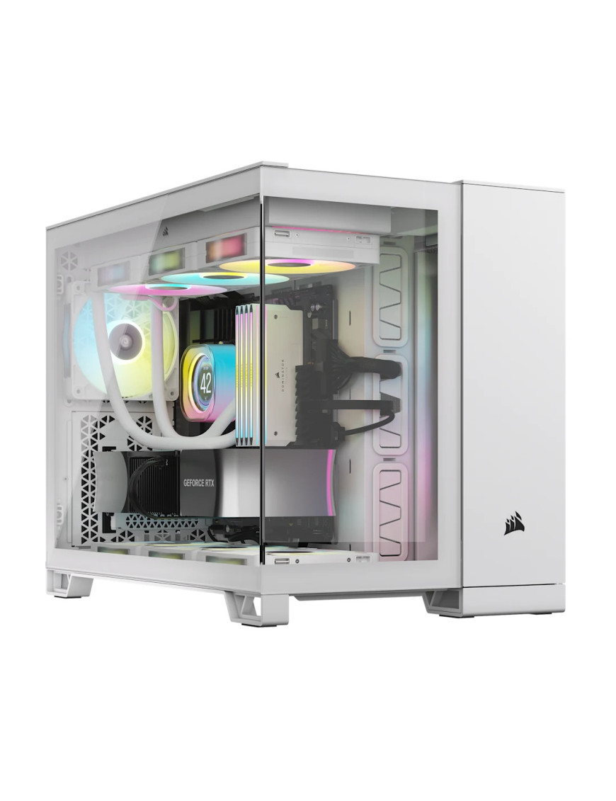 Carcasă CORSAIR iCUE Link 2500X RGB, Micro-ATX, Dual Chamber, White