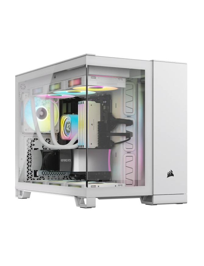 Carcasă CORSAIR iCUE Link 2500X RGB, Micro-ATX, Dual Chamber, White