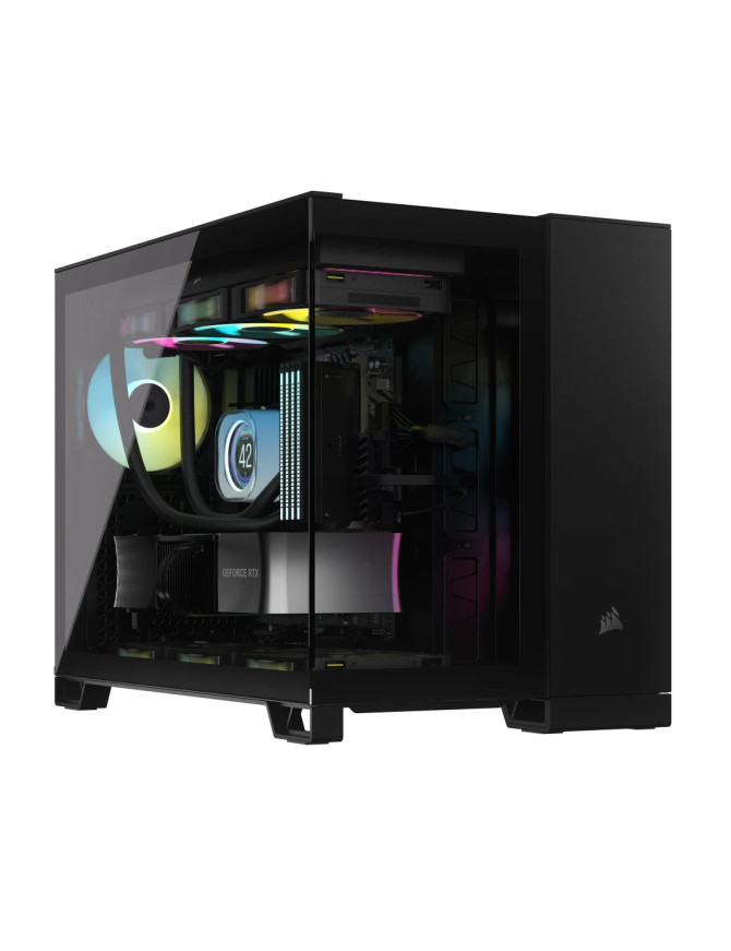 Carcasă CORSAIR iCUE Link 2500X RGB, Micro-ATX, Dual Chamber, Black