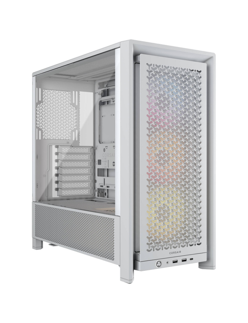 Carcasă CORSAIR 4000D RS ARGB, Mid Tower, E-ATX, RGB, Tempered Glass, White