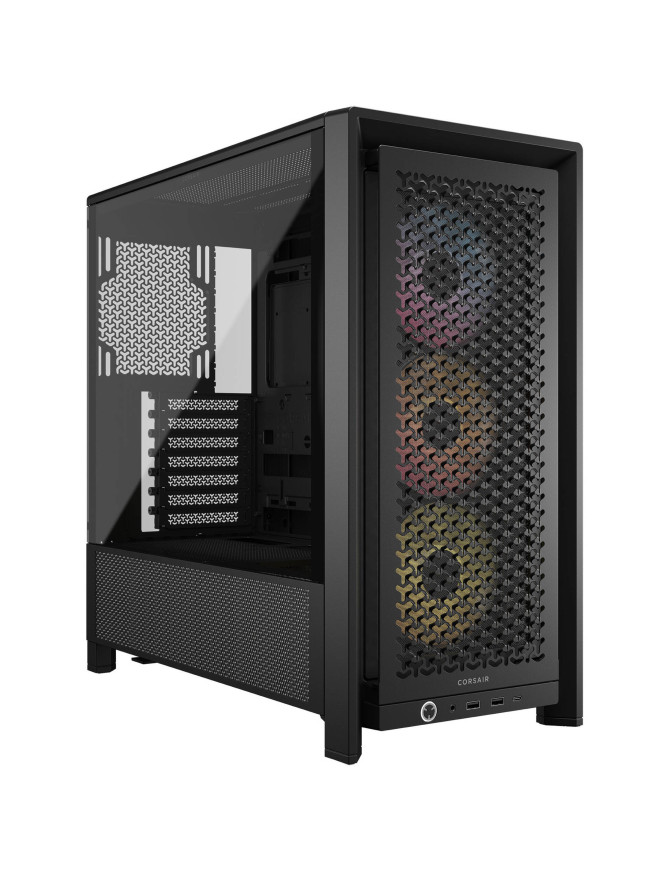 Carcasă CORSAIR 4000D RS ARGB, Mid Tower, E-ATX, RGB, Tempered Glass, Black