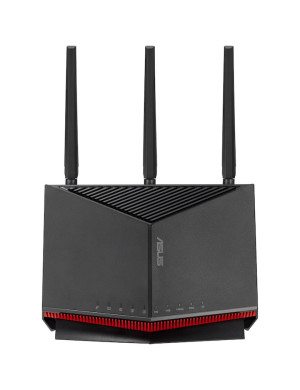 Router Gaming Wireless ASUS RT-BE86U, BE6800, Dual-Band, Quad-Core 2.6GHz CPU, 256MB/1GB Flash/RAM, 4K-QAM, MLO, 10G port, 2.5G 