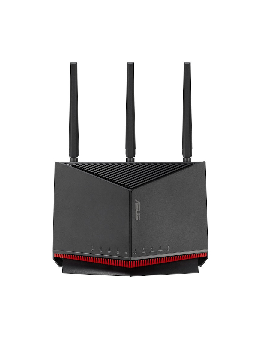 Router Gaming Wireless ASUS RT-BE86U, BE6800, Dual-Band, Quad-Core 2.6GHz CPU, 256MB/1GB Flash/RAM, 4K-QAM, MLO, 10G port, 2.5G 