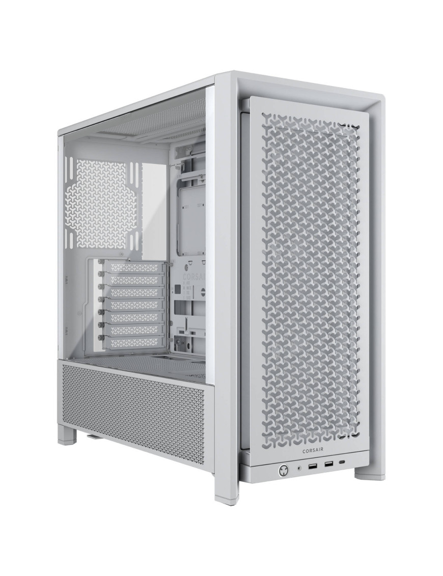 Carcasă CORSAIR 4000D RS TG, Mid Tower, E-ATX, Tempered Glass, White